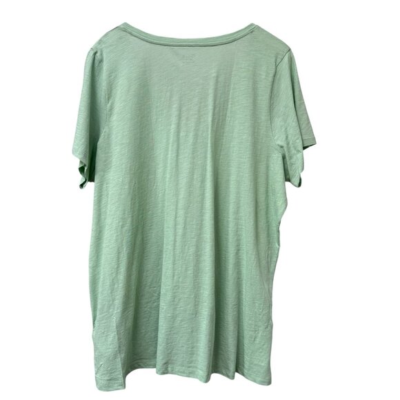 MADEWELL Womens T-shirt Plus Size 1X Green V-Neck Tee Short Sleeve NWT Nordstrom - Picture 3 of 7